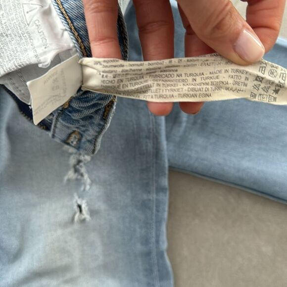 Zara raw hem distressed jeans 4 36 - Picture 4 of 7